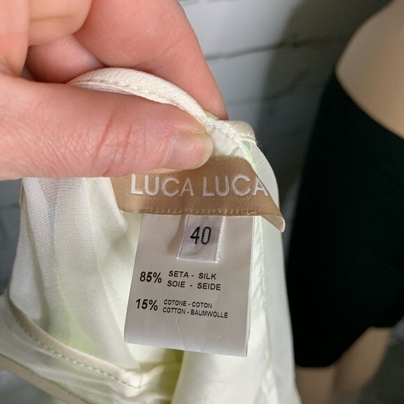 Luca Luca Eyelet Silk Blend Runway Tea Style Dress Size 4 - Picture 9 of 11